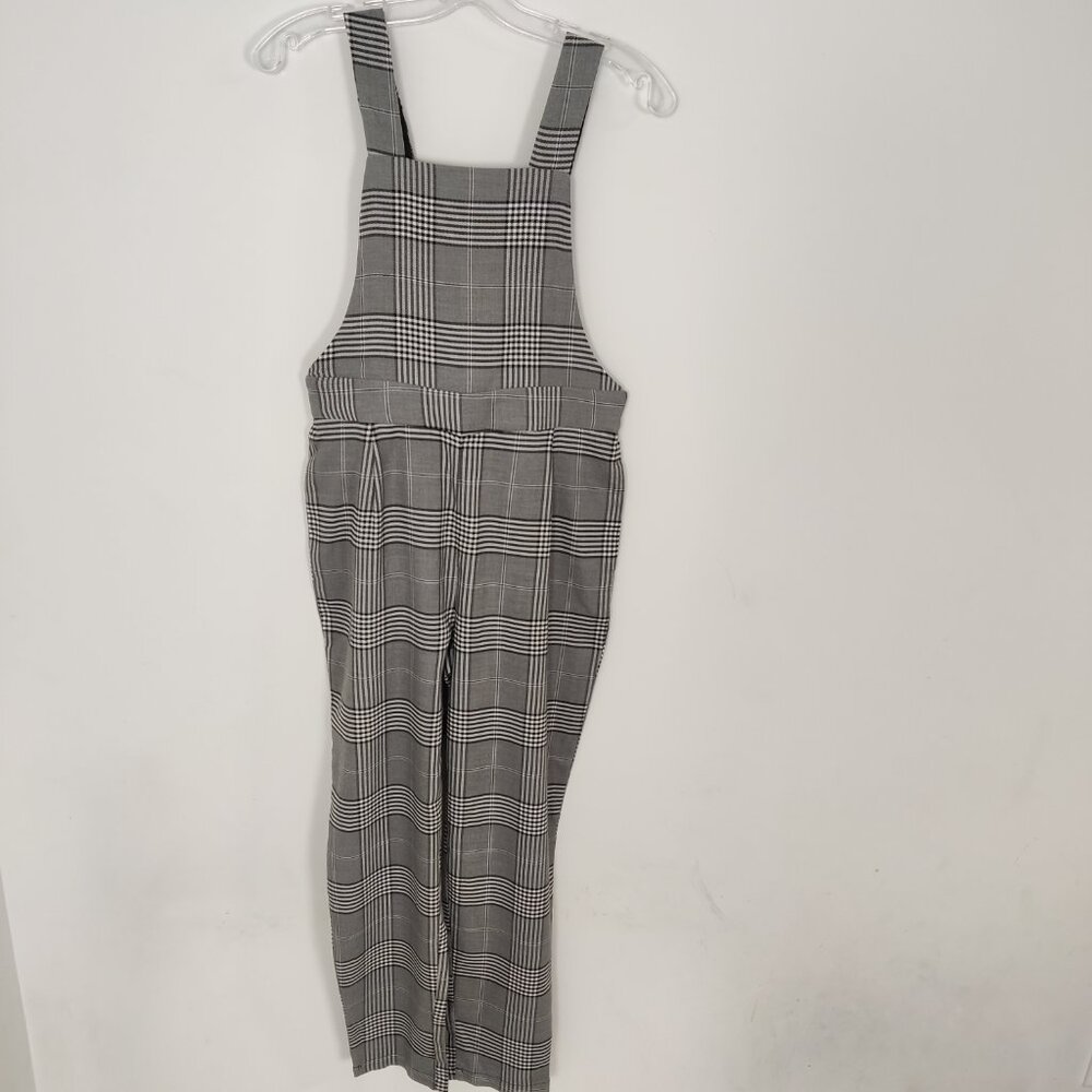 Ardene Women's Plaid Jumpsuit Bib Overall Size Medium Gorpcore Goth